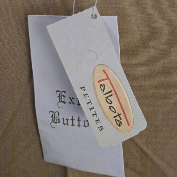 Talbots NWT Vintage Tan Linen Blend Sleeveless Lagonlook Midi Dress Size 6p - Picture 5 of 7